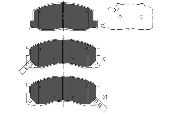 KAVO PARTS Комплект тормозных колодок, дисковый тормоз KBP-9100